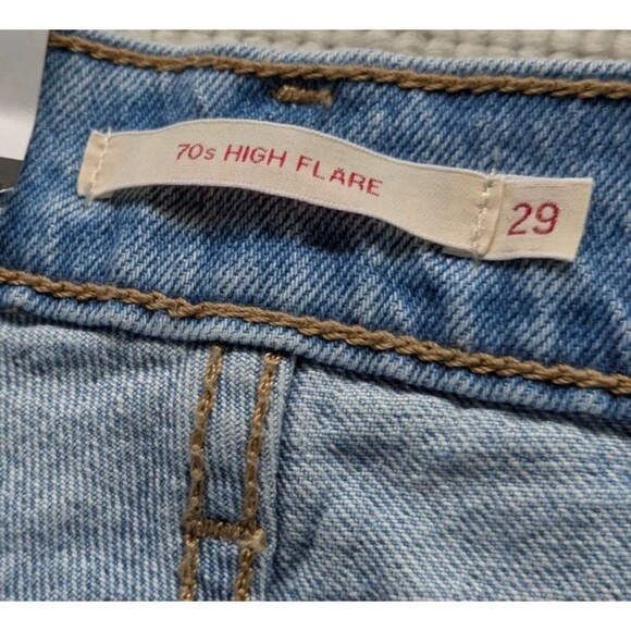 Levis Womens 70s High Flare Jeans Light Blue Size 29x32 NEW - Picture 10 of 11